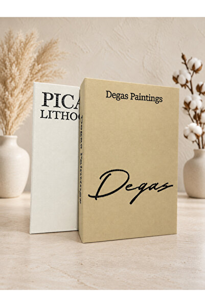 LUMEYA HOME Picasso Lithographs ve Degas Paintings Dekoratif Kitap Kutu Seti ...
