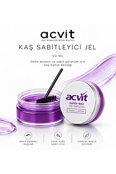 Acvit 50 مل جل تثبيت الحواجب ذو المظهر الطبيعي طويل الأمد