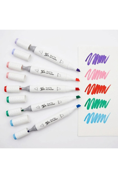 Mont Marte Premium Double-Ended Art Markers 5-Piece Set – Set of Colorful and...