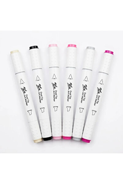 Mont Marte Premium Double-Ended Art Markers Set of 6 – Pink and Pastel Tones