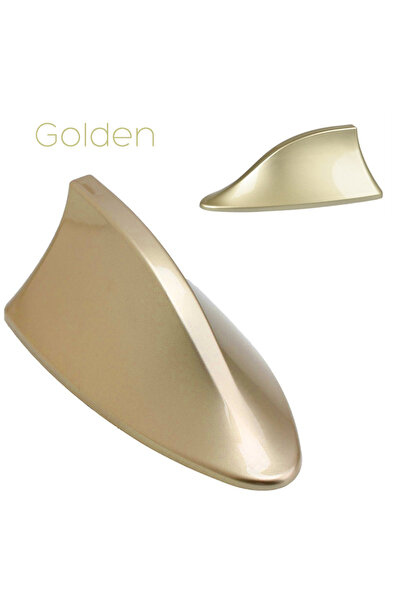 Choice8 B Golden Carbon Fiber Look Car Roof Top Mount Shark Fin Aerial Antenn...