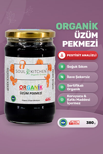 Soul Kitchen Organik Ürünler Organic Grape Molasses Cold Pressed No Sugar Add...