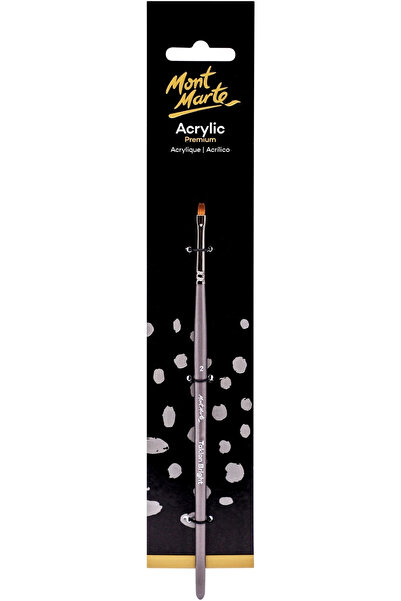 Mont Marte Artist Acrylic Brush Premium Taklon Short Shiny 2