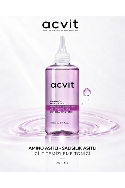 Acvit Amino Asitli Salisilik Asitli Tonik 200 ML | Gözenek Sıkılaştırıcı ve S...