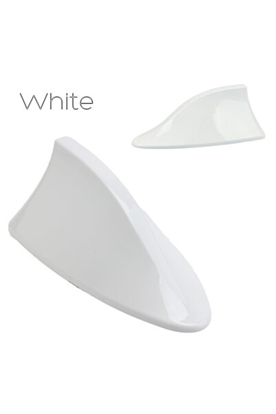 Choice7 B White Carbon Fiber Look Car Roof Top Mount Shark Fin Aerial Antenna...