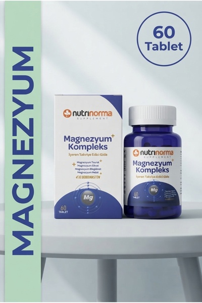 NUTRİNORMA Magnezyum Kompleks 60 Tablet | 4 Farklı Magnezyum Formu İçeren Pre...