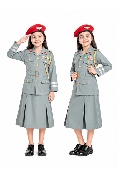 MOFAY UAE Police Girl Officer Premium Costume for Kids – Green Police Fancy D...