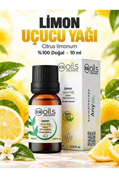 KAOils Pure Essence زيت الليمون العطري 10 مل - زيت الليمون العطري 100% نقي وط...