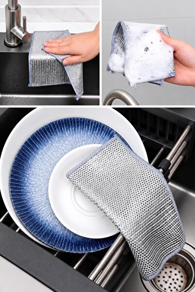 jetfast 3Pcs Practical Stainless Wire - Dishcloth, Dirt Rust Remover, Magic C...