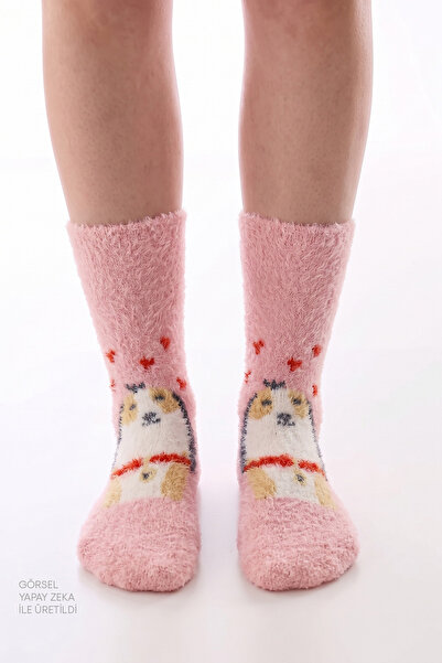 Penti Pembe Cuteness Köpek Desenli Soket Çorap