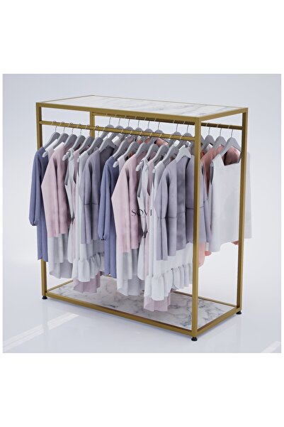 Dekoratif Butik Çiftli Askılık Mağaza Standı Askılık