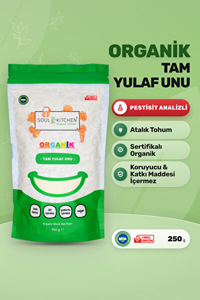 Soul Kitchen Organik Ürünler Organik Tam Yulaf Unu 250 g