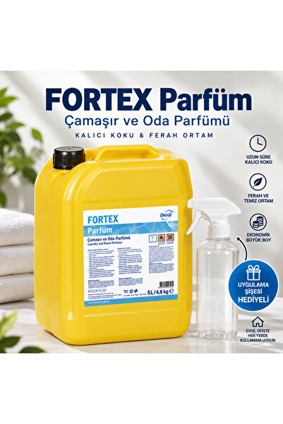 DENİZ Çamaşır Ve Oda Kokusu 5Lt Fortex- Uygululama Şişesi Hediyeli