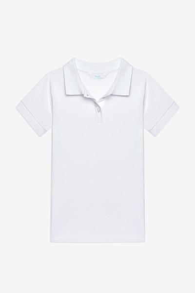 Penti Unisex Beyaz Polo Yaka Organik Beyaz Tişört