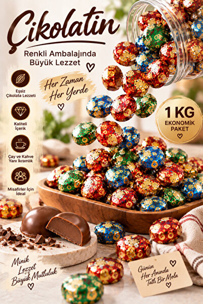 STARZEKİ KURUYEMİS Çikolatin İkramlık Sütlü Çikolata 1 Kg – Kahve Yanı Çikola...