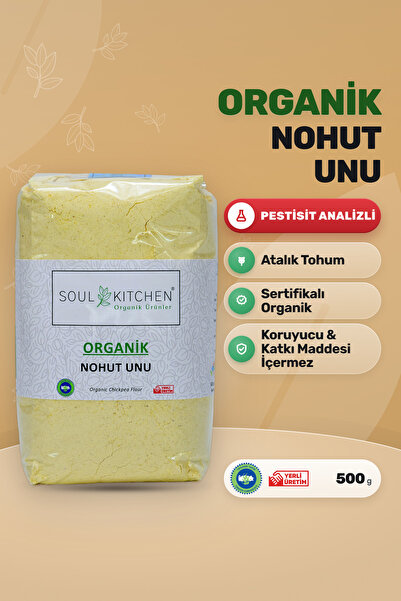 Soul Kitchen Organik Ürünler Organik Nohut Unu Katkısız 500 g