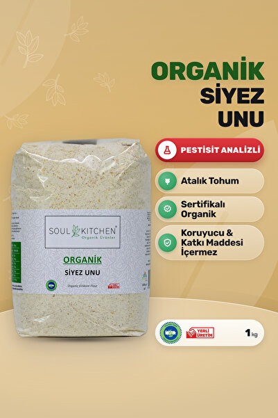 Soul Kitchen Organik Ürünler Organik Siyez Unu Katkısız 1000 g