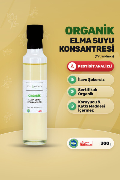 Soul Kitchen Organik Ürünler Organik Elma Suyu Konsantresi Katkısız Analizli ...