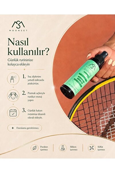 moonset Biberiye Suyu – Dökülme Karşıtı Ve Saç Uzamasını Destekleyici Vegan Saç Toniği (150 ml)