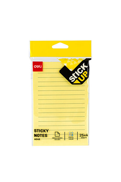 Deli Notițe adezive 101*152 MM 4*25 coli R-V-G-A liniate