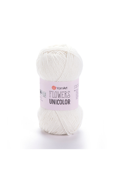 Yarnart Flowers Unicolor - Hand Knitting Thread White-730