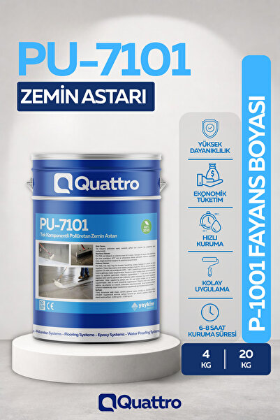 Yeykim Quattro Quattro PU-7101 Tek Komponentli Poliüretan Zemin Astarı