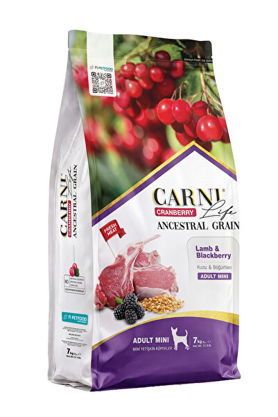 Carni Life Kuzu Etli Ve Böğürtleni Mini Irk Yetişkin Köpek Maması 7 Kg