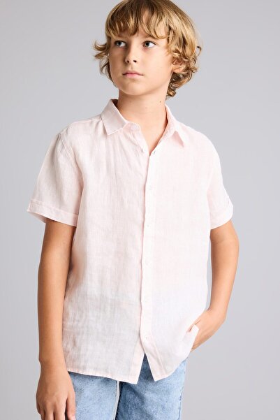 DeFacto 100% Linen Shirt for Boys F5531A825Hs