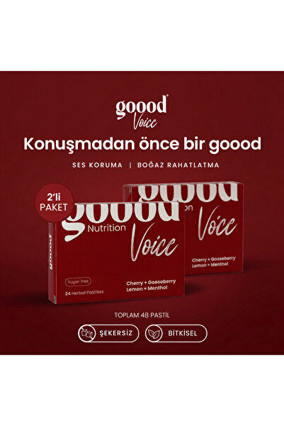 Goood Nutrition Goood Voice Boğaz Rahatlatıcı Bitkisel Pastil (Ses Koruma & N...