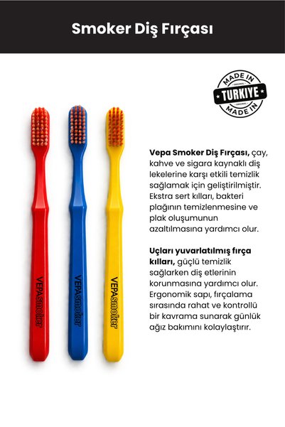 Vepa Smoker Sigara Içenler Için Diş Fırçası Extra Sert