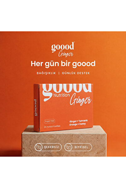Goood Nutrition Goood Ginger Bitkisel Pastil (Zencefil, Zerdeçal, C Vitamini)