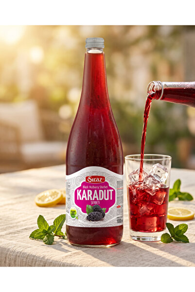 ŞİRAZ Doğal Karadut Şerbeti 1 Litre Cam Şişe