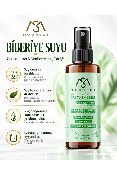 moonset Rosemary Water – Anti-Hair Loss and Hair Growth Supporting Vegan Hair...