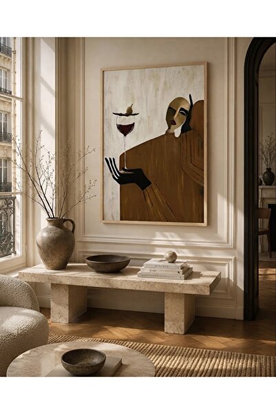 Boho wellness studio Çerçeveli MDF Modern Figür Tablo | Soyut Sanat Duvar Dekoru