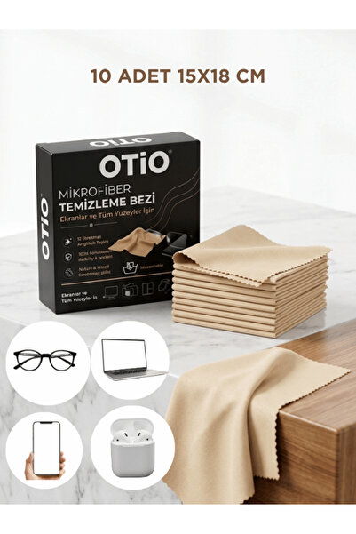 otio 10 Adet Gözlük ve Ekran Temizleme Mendili, A Kalite Mikrofiber Temizlik ...
