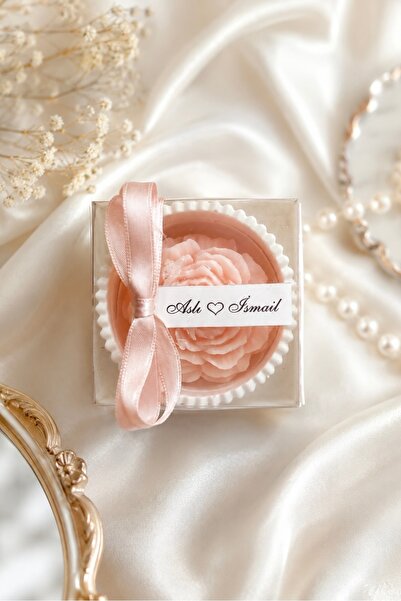 A V Concept 25 Adet Pembe Şakayık Kase Mum Kişiye Özel Nikah Nişan Söz Düğün ...