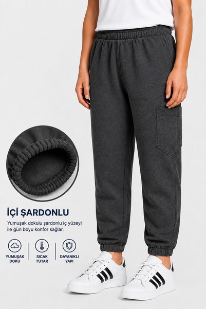 twins tailors Kids Sweatpants Triple Pack (Black Gray Anthracite)