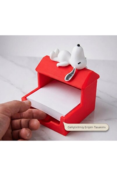Genel Markalar Snoopy Temalı Notluk Standı – Kulübe Tasarımlı Masaüstü Not Ka...