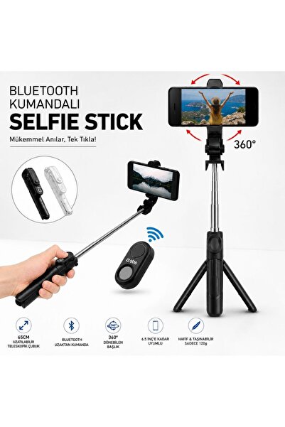 SBS Premium Bluetooth Selfie Çubuğu Siyah Samsung Türkiye Garantili