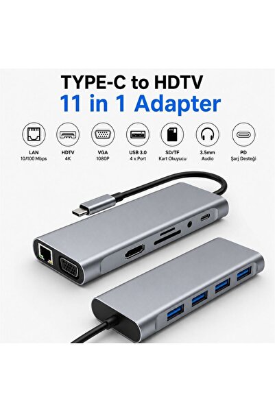 Winex Mobile Winex 11in1 Hub Type-C to 4K HDMI/UsbA 3.0/TF SD/VGA/3.5mm AUX/P...