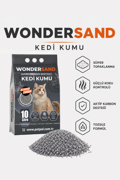 wondersand Aktif Karbon Süper Premium Kedi Kumu 10L x 2 Adet