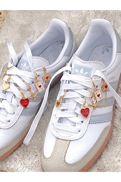 Gistoria Love Letter Gold Ayakkabı Süsü Charm Seti