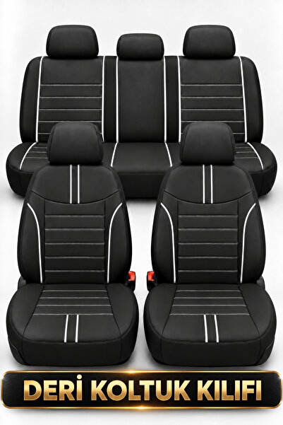 TROBUS Opel Insignia 2008 ve Sonrası Uyumlu Colorline Sport Deri Siyah - Beya...