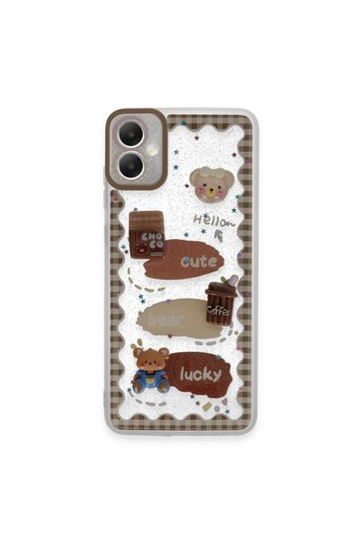 FMA Samsung Galaxy A05 Case Sweet Patterned Silicone Cover - Transparent