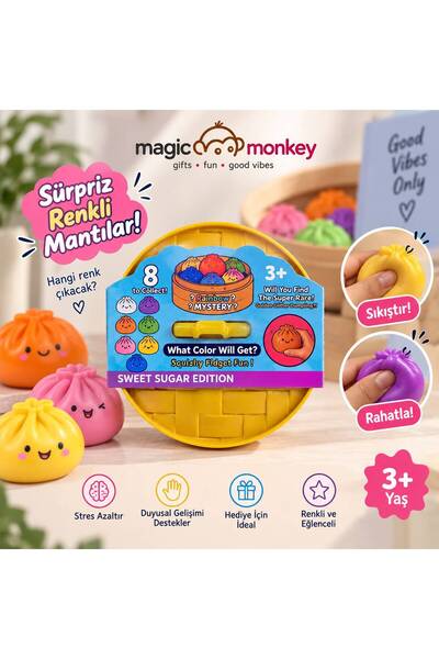 Magic Monkey Bun Squishy Çin Mantısı