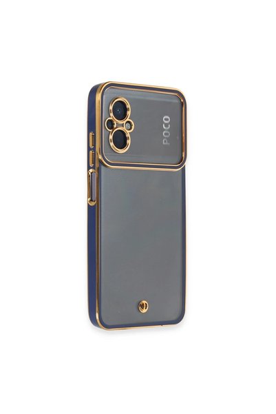 OtoTech حافظة هاتف Xiaomi Poco M5 من السيليكون بعدسة ليفا - أزرق
