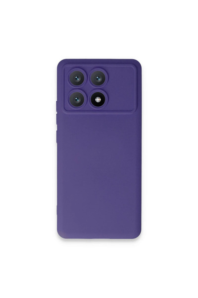 FMA غلاف هاتف Xiaomi Poco X6 Pro مصنوع من السيليكون المخملي الداخلي - أرجواني