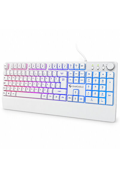 gameagle Kablolu RGB Membran Gaming Klavye, Anti-Ghosting, Bilek Destekli Oyu...