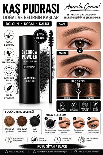 BLUE Skin Care HAIR LINE COVER CUSHION Yeni nesil Kaş renklendirici Pudrası D...