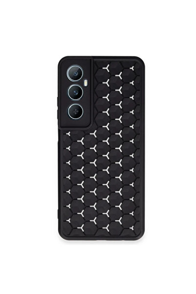 Realme C65 Kılıf Petek Silikon Kapak - Siyah
